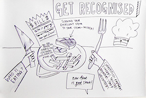 IF Trust Celebration event, workshop illustration