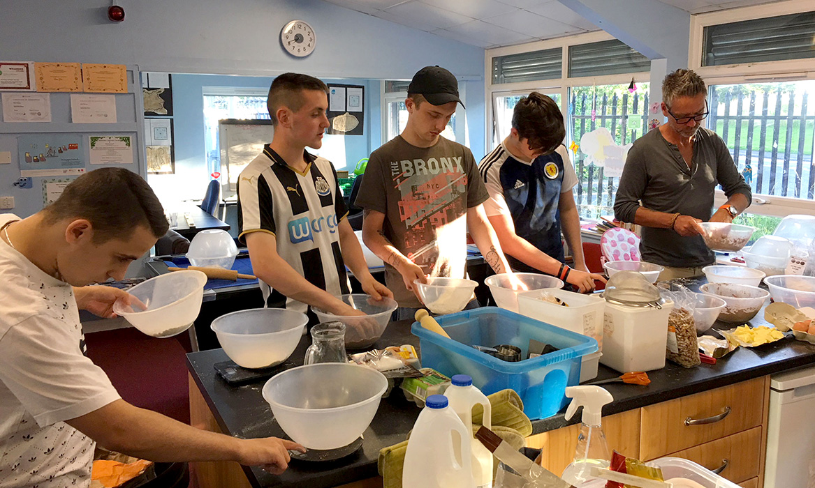 North East Young Dads and Lads - practical cooking activity