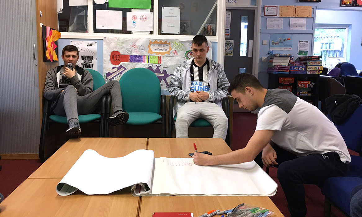 In the North East Young Dads and Lads office