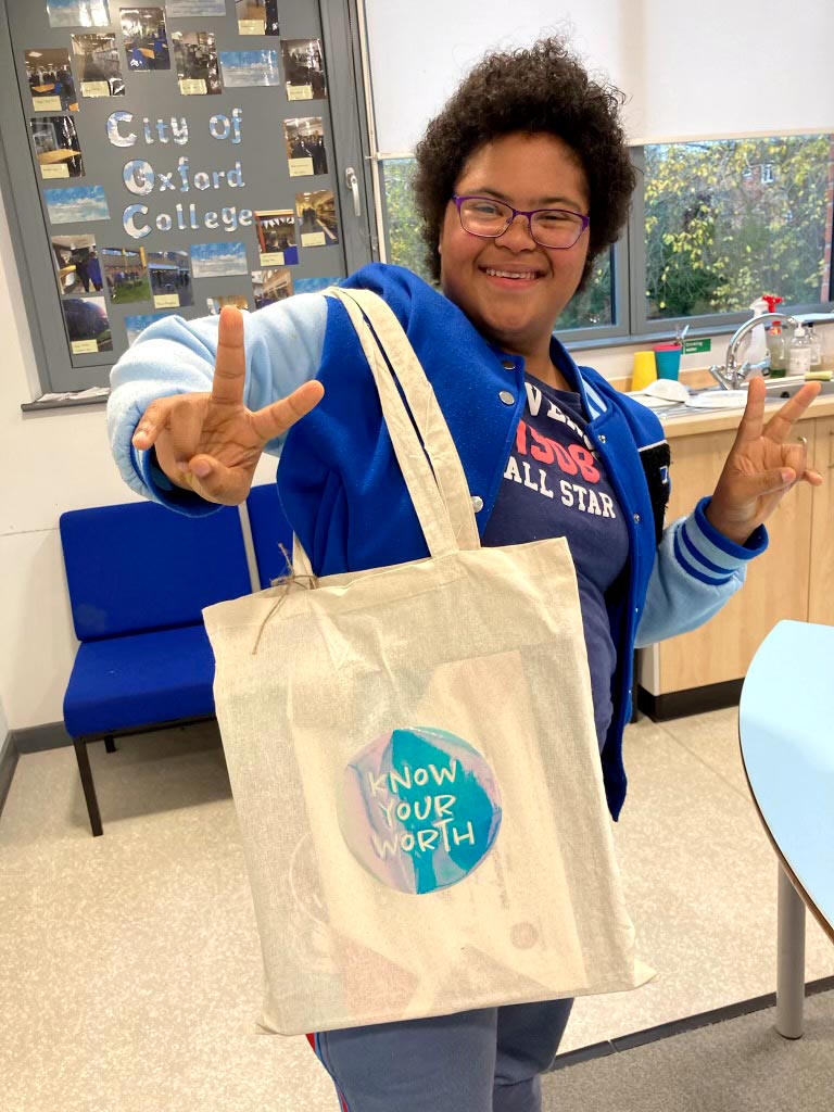 Young person from IF Trust partner Know Your Worth
